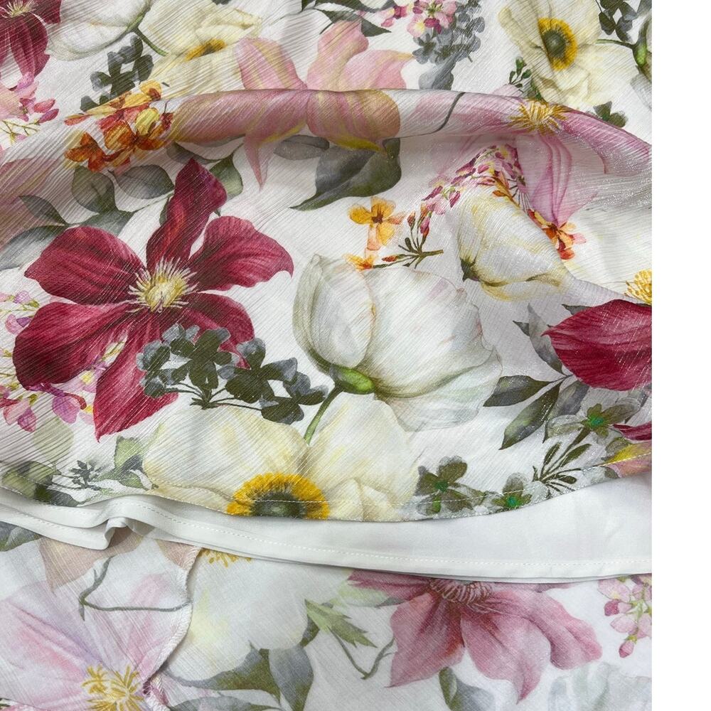 Lulus Sidney Ivory Multi Floral Halter Maxi Dress XL NWT Open Back Side Zip - Picture 9 of 11